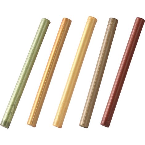 Wax Seal Sticks - 5 Pcs Colored Sealing Wax Rods for Wax Stamp - Compatible with Standard Glue Guns - For Invitations Envelopes DIY Craft (1/5)