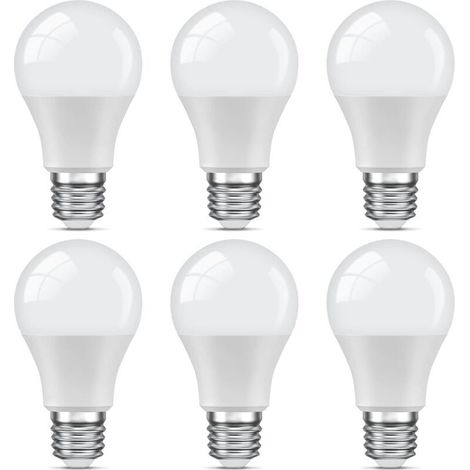 LED E27 Blanc-Froid,9W Equivalent 60W,6000K,806LM,Ampoule Standar A60 avec Culot à Vis,Non Dimmable,Pas de Scintillement,220v-240v,pour Maison Restaurant Café Bar,Lot de 6 (1/4)