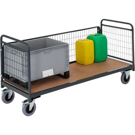 PROVOST - Chariot de manutention à 3 côtés grillagés - Capacité 500 kg - Structure métallique