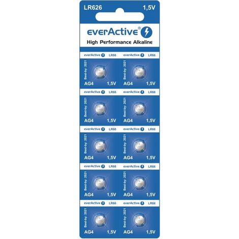 Mini everActive G4 LR626 LR66 Alkaline-Batterien, 10 Stück (1/4)