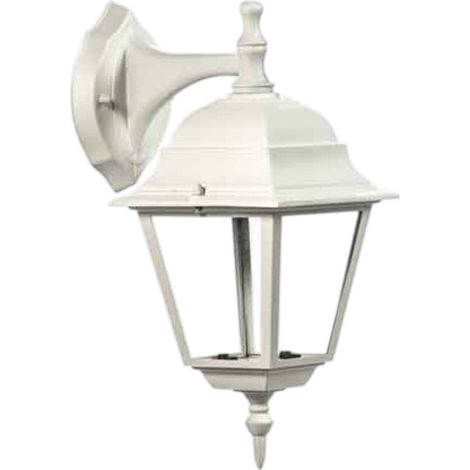 Lanterna da parete bianca in alluminio illuminazione esterna 15x19.5xH33 cm