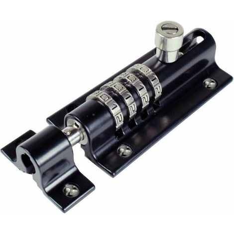 Lucchetto Ulisem a combinazione a 4 cifre, dall'elegante finitura nera, ideale per proteggere i tuoi effetti personali.