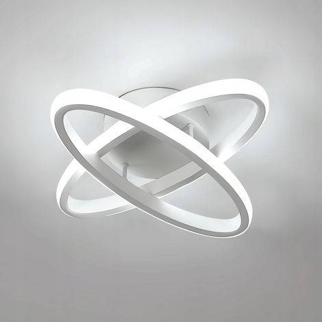 COMELY White Oval Modern LED Ceiling Light, 27W, 6500K Cool Daylight, for Living Room & Bedroom