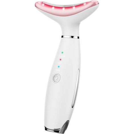 Appareil de massage pour le visage les yeux le corps et le cou rducteur de double mentonblanc (1/4)