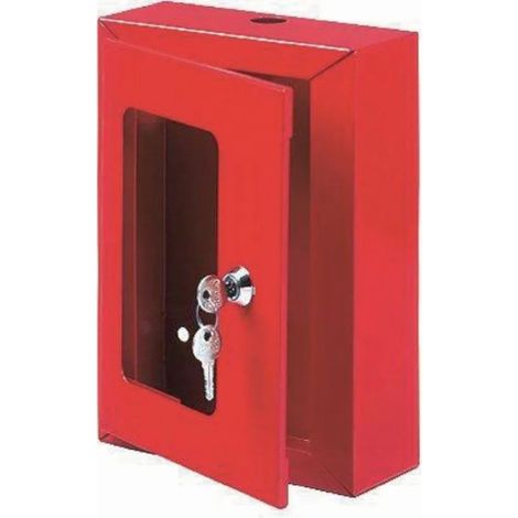 Boîte Vanne Police Rouge H250xL180x70mm avec Serrure à Clé - BVPR