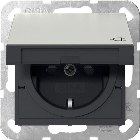 Gira SCHUKO-Steckdose KD + SH Edelstahl 4414600