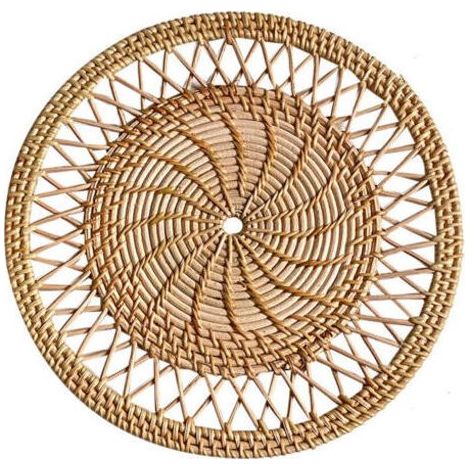 Rideau décoration murale en rotin tressé à la main, adapté pour salon véranda et maison, dimensions 30 cm (1/2)