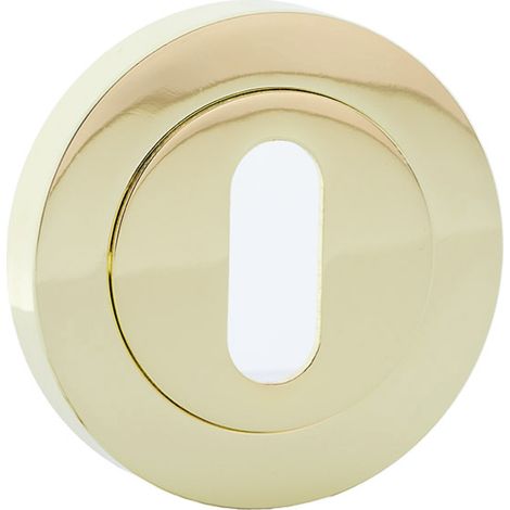 Bocallave roseta redonda zamak dorado brillo puertas (1/3)