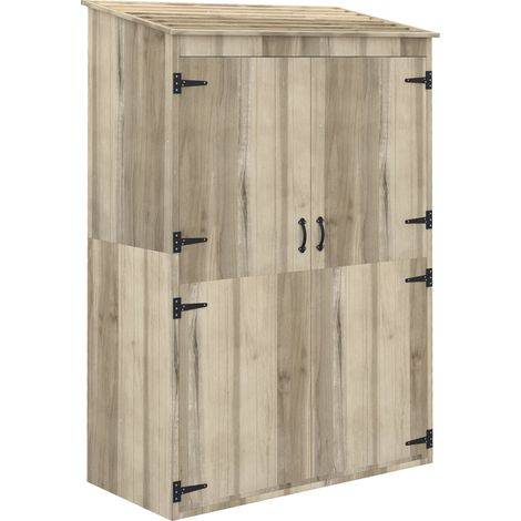 Casetta Box da Giardino 120x57x183 cm in Legno Naturale (1/5)