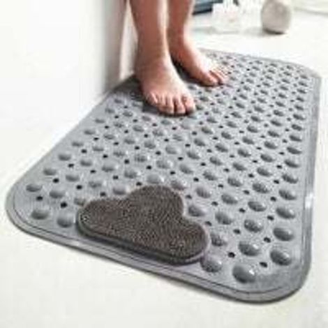 40x70cm-Tapis de douche antidérapant avec ventouse et trous de drainage, tapis de douche avec coussin de massage (1/5)