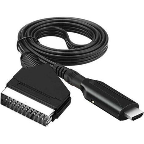 Câble péritel vers HDMI-Adaptateur péritel vers HDMI-Convertisseur audio vidéo péritel tout en un vers HDMI 1080p/720p. (1/4)