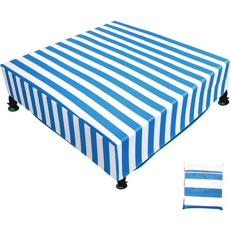 Couverture Piscine Enfant, Oxford Housse Imperméable Carrée Extérieure avec Sac Rangement Accessoire Pratique pour 122x30cm Piscine (1/5)