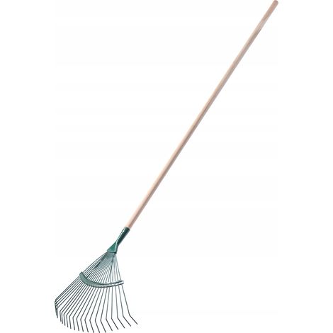 KADAX Rechen, Laubrechen, regulierbare Harke mit Stiel für Garten, Rasen, Draht
