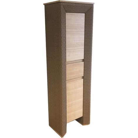 Colonna portaoggetti Charleston colore naturale - 170 cm - bagno