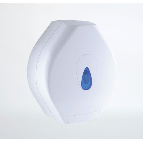 Nymas Bathroom Wall Mounted Toilet Roll Holder Paper Dispenser White Commercial (1/2)