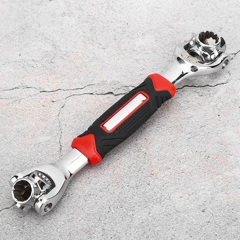 8-in-1 Multifunktions-Steckschlüssel, drehbarer Doppelkopf-Steckschlüssel, metrisch, 8–19 mm, mit Magnet (1/5)