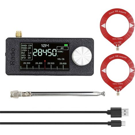 Dieses Set beinhaltet den Radioempfänger SI4732 + 2 Antennen, ein tragbares Radio, das die AM/FM/SW/MW/VHF-Bänder von 10 kHz bis 180 MHz unterstützt.