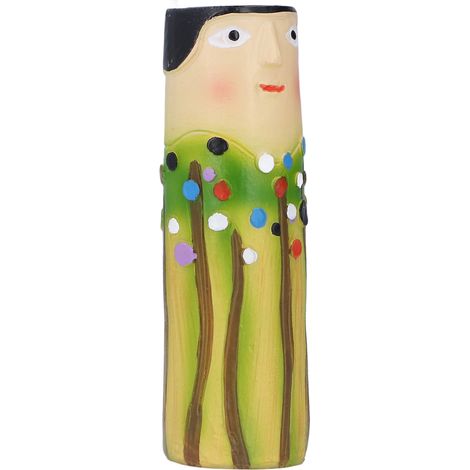 Vase déco résine artisanale, figurine résine créative pour salon, bureau, table (rembourrage bulles inclus) petit vase 02 (1/5)
