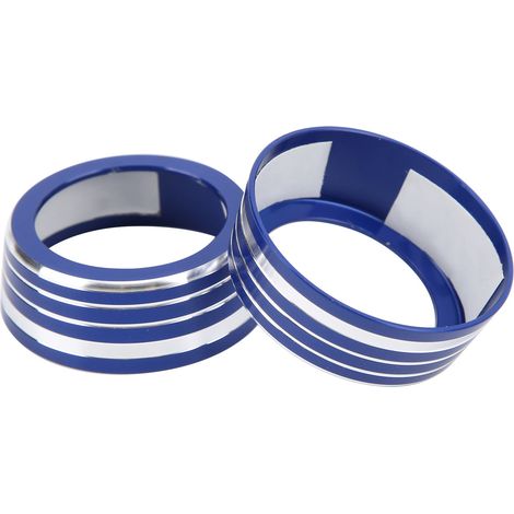 2 pièces bagues de décoration bleues pour boutons de climatisation, remplacement pour Mazda CX-4 CX-5 (1/5)
