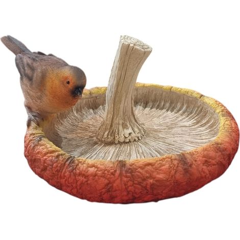 Figur Vogeltränke orange 11 x 23 x 19 cm bunt Schale