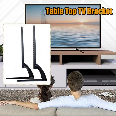 32-70" Universal TV Standfüße Ständer,Tischplatte TV Halterung Fernseh Fuss Display Halterung,3 Schritte x 6cm Höhenverstellbar (1/5)