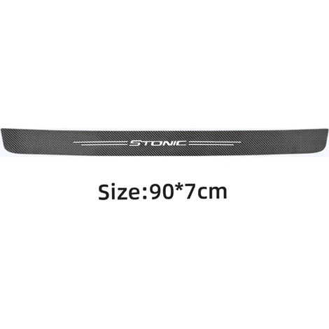 (1 pièce) Autocollants anti-rayures en fibre de carbone pour seuil de porte de voiture Kia Stonic,film protecteur,bande adhésive imperméable avec logo (1/3)