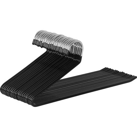 10 pièces - cintres de pantalon ouverts extra robustes et antidérapants pour l'armoire économisant l'espace cintres de pantalon en métal couleur abricot (1/5)