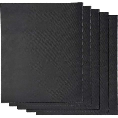 Tapis de cuisson barbecue x5 Set de 5 Tapis de grillade XL 50x40 cm anti-adhérent réutilisable Feuilles pour Four gaz électrique bbq charbon bois micro-ondes en silicone-RAPANDA (1/5)