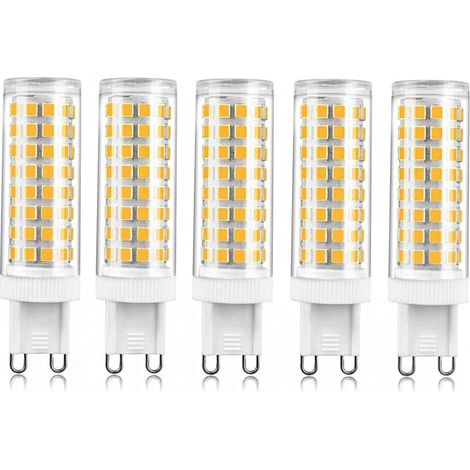 Lot de 5 Ampoules LED G9 12W, Équivalent 120W, 1000lm, Blanc Chaud 3000K, Sans Scintillement, 360°, Éclairage Salon Chambre Cuisine (1/5)