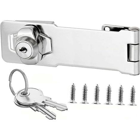 Cadenas à loquet 4 pouces avec clés identiques - Verrou pour tiroir, armoire, placard et boîte aux lettres - Sécurité et fermeture à clé (1/5)