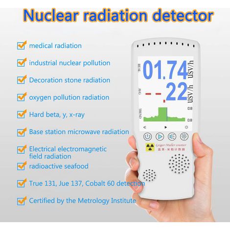 Détecteur de rayonnement à noyau de compteur Geiger, détecteur de billes à ionisation électromagnétique, détecteur de radioactivité professionnel à compteur Geiger (1/5)