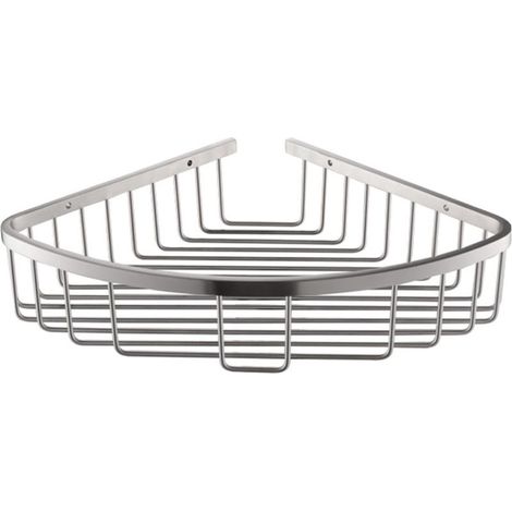 1 Étagère d'angle,Acier inoxydable,Design ouvert,Installation ventouse,Salle de bain (1/5)