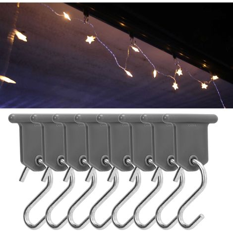 8 jeux de crochets pour auvent de camping-car, crochets de support en forme de S pour guirlande lumineuse de camping-car (1/5)