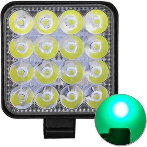 Barre lumineuse de travail 48 W à 16 LED, projecteur pour voiture, quad et véhicule tout-terrain, antibrouillard, 12 V/24 V, phares LED Barra (1/5)