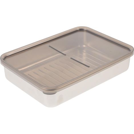 Boîte en acier inoxydable pour conserver le fromage et les (1/5)