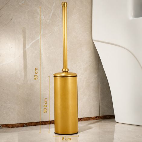 Brosse WC sur pied style rétro avec couvercle modèle surélevé entièrement en cuivre 8 kg – Livraison gratuite (1/2)