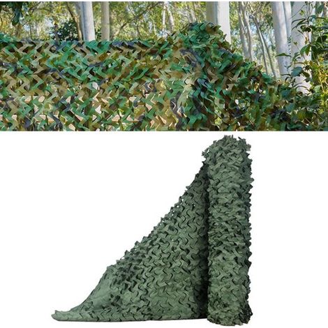 Filet camouflage volcan - Pare-soleil - Brise-soleil de jardin - Pare-soleil de balcon - Filet de protection solaire pour intérieur et extérieur - Vert - 200 × 300 cm - Polyester vert (1/5)