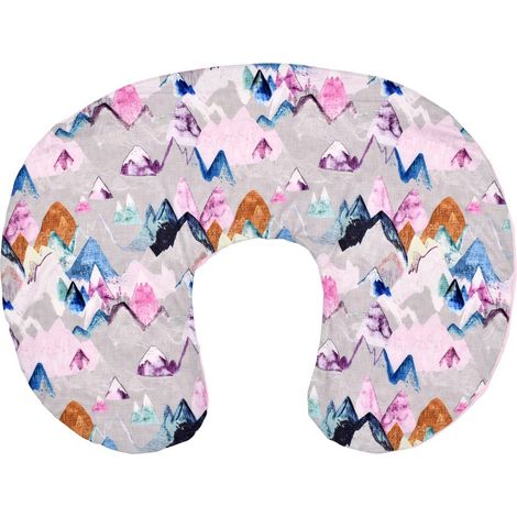 Taie d'oreiller en mousse pressée et patchwork - Montagne Rose (1/5)