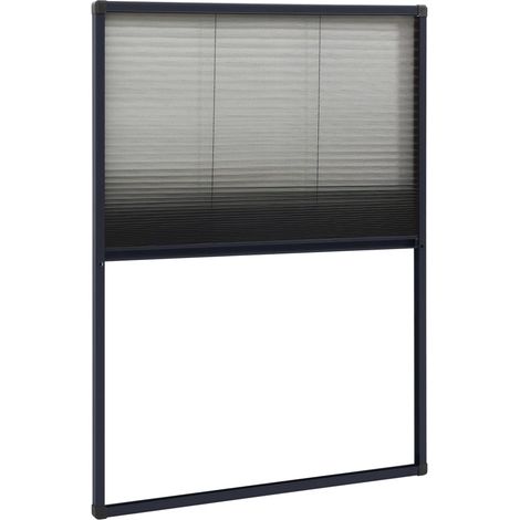 Mosquitera plisada para ventanas aluminio antracita 80x120cm vidaXL