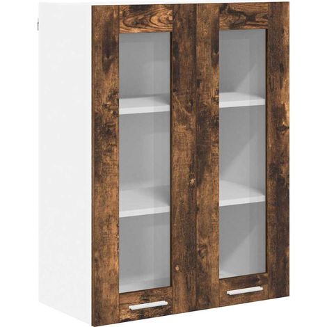 Mueble colgante con puerta Roble ahumado 60 x 31 x 80 cm vidaXL