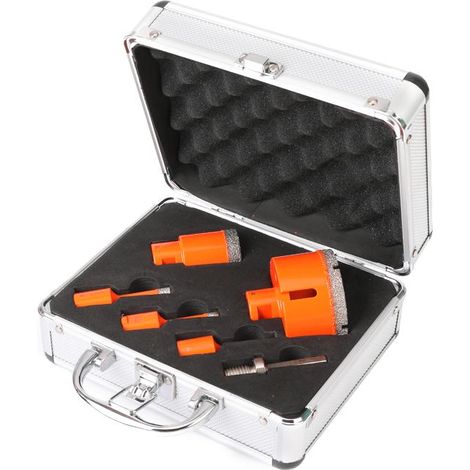 Set di seghe a tazza diamantate con manico M14 6-68mm 6 pezzi / set (1/2)