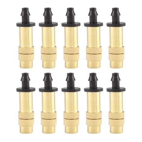 Buse d'arrosage de jardin, brumisateur réglable en cuivre, lot de 10 mini accessoires pour balcon (1/5)