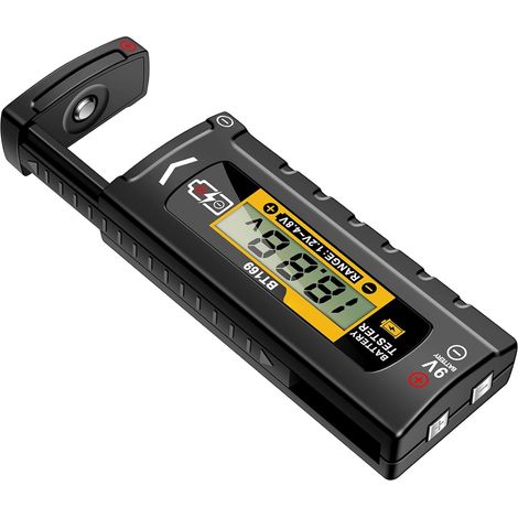 Testeur de Batterie Numérique,Moniteur de Contrôle des Batteries,Testeur Numérique avec Écran LCD pour Piles AA AAA C D 9V Piles Bouton Pour AA AAA C D 9V et Bouton (1/5)