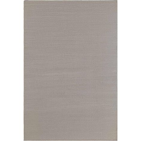 Tapis salon 160 x 235 cm, motif faux uni, beige, texture relief et structure contemporaine, pliable pour un rangement facile, hydrofuge et confortable