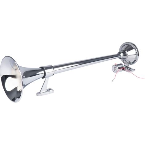 Bocina de fanfarria cromada de 640 mm, 12V/24V, amio-04076 (1/3)