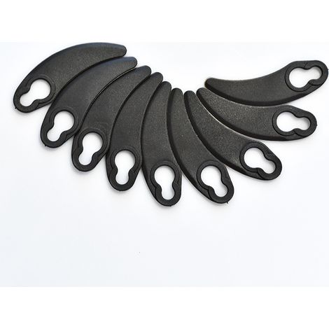 Paquete de 50 cuchillas de corte para cortacésped flotante, de plástico negro (1/2)