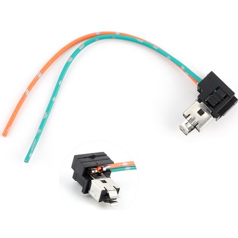 Conector para portalámparas H1/H3 para coche con cables positivo/negativo y punta angular, cable de cobre y casquillo de baquelita. (1/5)