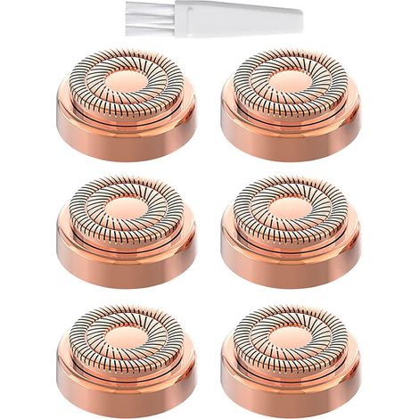Têtes de rechange de 2e génération compatibles avec l'épilateur facial Flawless pour femmes – Lames de remplacement à double anneau pour l'ancien modèle Flawless – Lot de 6 (1/5)