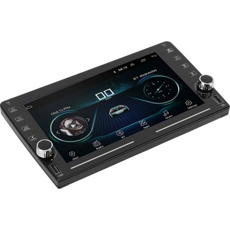 Navigateur WiFi Voiture 9 Pouces Écran Tactile Bluetooth 2 Boutons 2 Ports USB Autoradio GPS Android 10.0 Universel 2+32G (1/5)