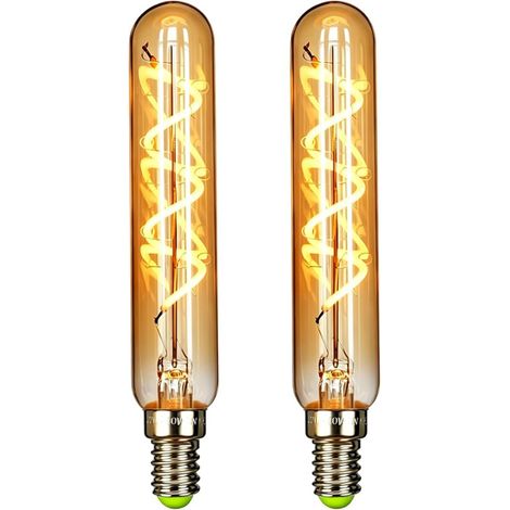 ampoules LED vintage à filament 3 W intensité variable 2000 Kelvin Petit tube E14 décoratives (1/5)